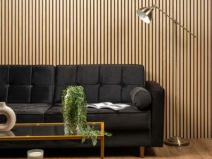 Natural Oak Acoustic wall panelling