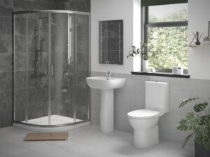 //2Go Full Suite with 900mm 2 Door Easy-Fit Quadrant & Tray