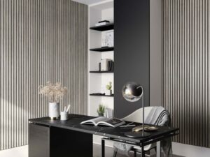 Light Grey Oak Acoustic wall panelling