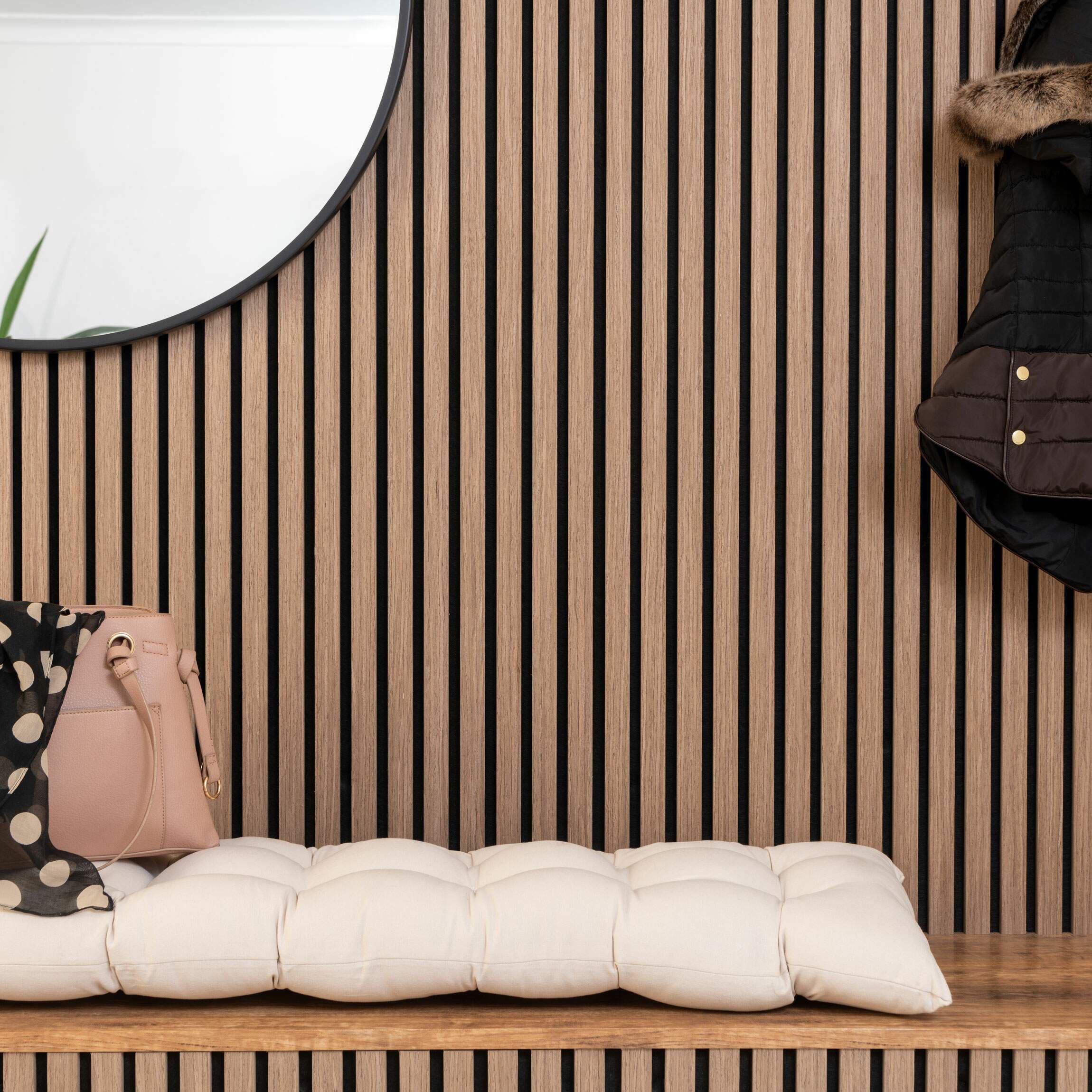 Medium Oak Acoustic wall panelling