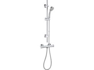 Pluto Thermostatic Bar Mixer Shower - Chrome