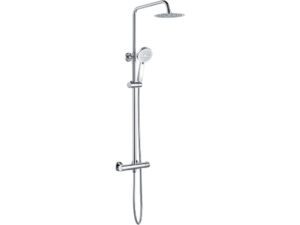 Round Thermostatic Bar Mixer w/Riser Kit - Chrome
