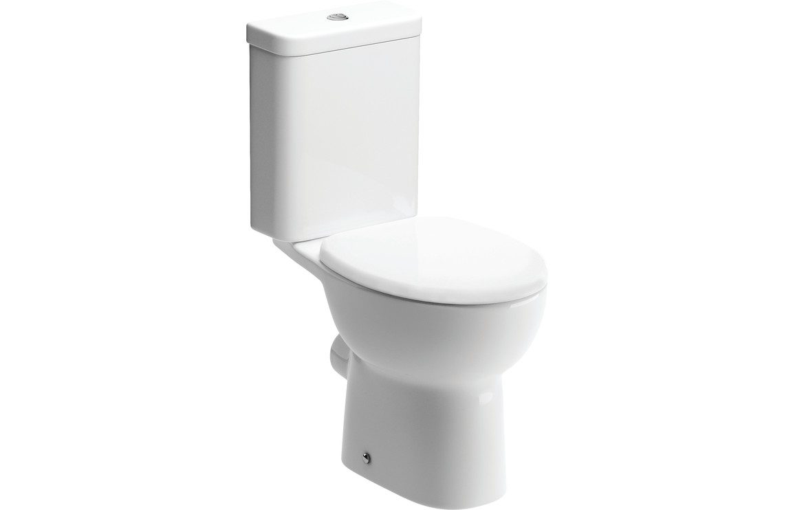 Tuscany Close Coupled Open Back WC & Soft Close Seat