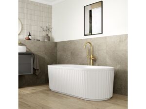 Striata Fluted Freestanding 1700x750x570mm 0TH Bath