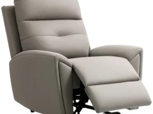 Recliner Armchair, Manual Reclining Chair with Adjustable Leg Rest and Reclining Functions, Modern Microfibre Overstuffed Lounge Seating for Living Room, Bedroom, Grey