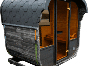 New Cube sauna 160cm PRE ASSEMBLED With 6.8KW Heater (Anthracite Grey)