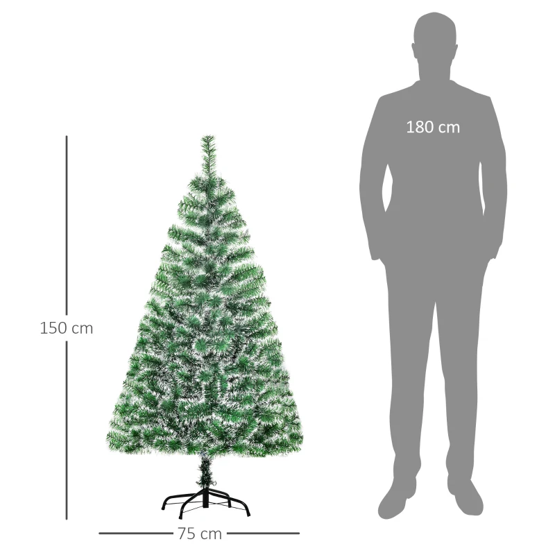5FT Indoor Christmas Tree Artificial Decoration Xmas Gift with Metal Stand Branch Tips - Image 2