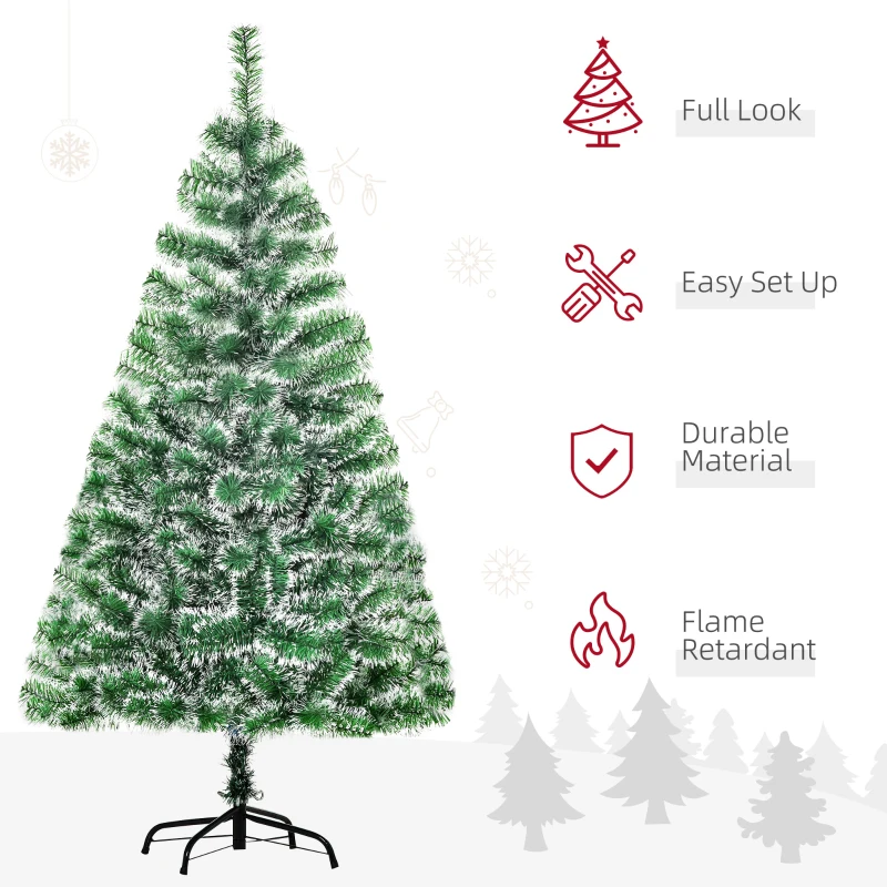 5FT Indoor Christmas Tree Artificial Decoration Xmas Gift with Metal Stand Branch Tips - Image 3