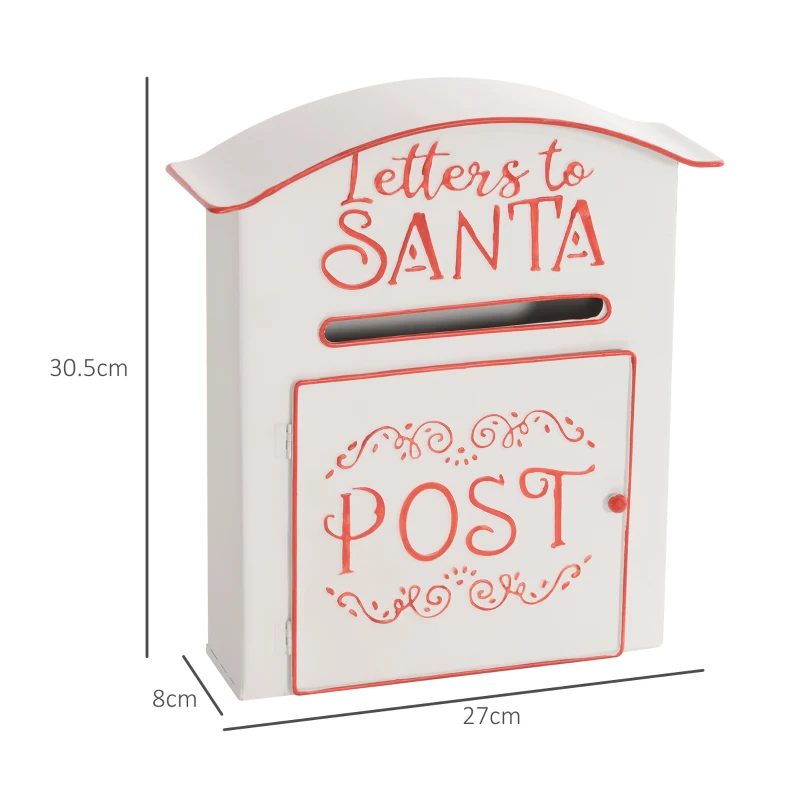 Christmas Letter Postbox - White/Red - Image 2