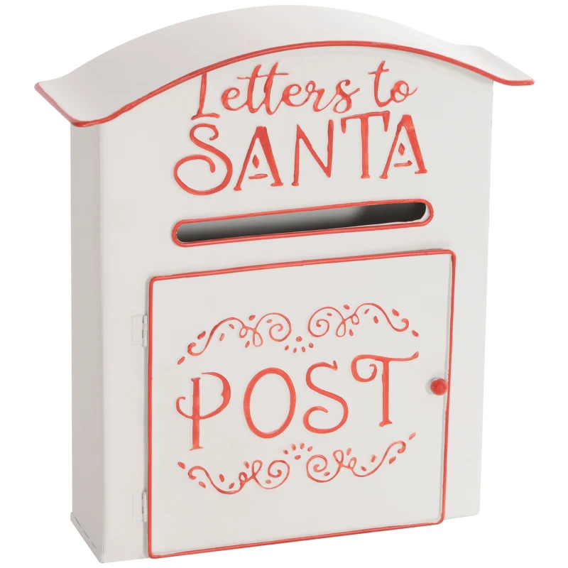 Christmas Letter Postbox - White/Red - Image 3